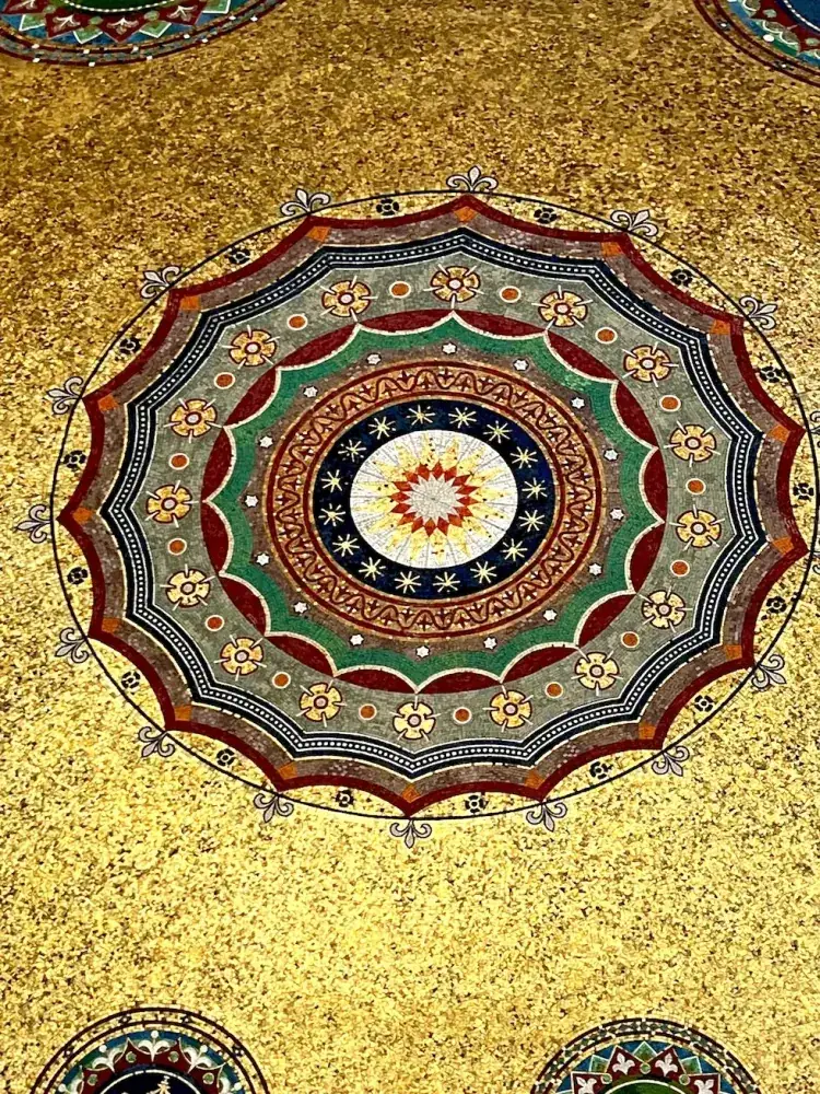 European historic mosaic ceiling